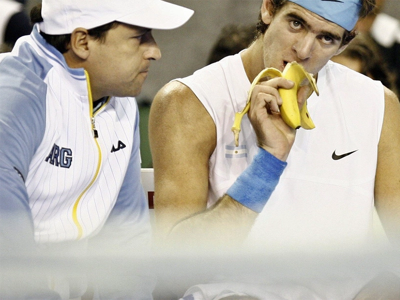 Alberto Mancini junto a Juan Martín Del Potro