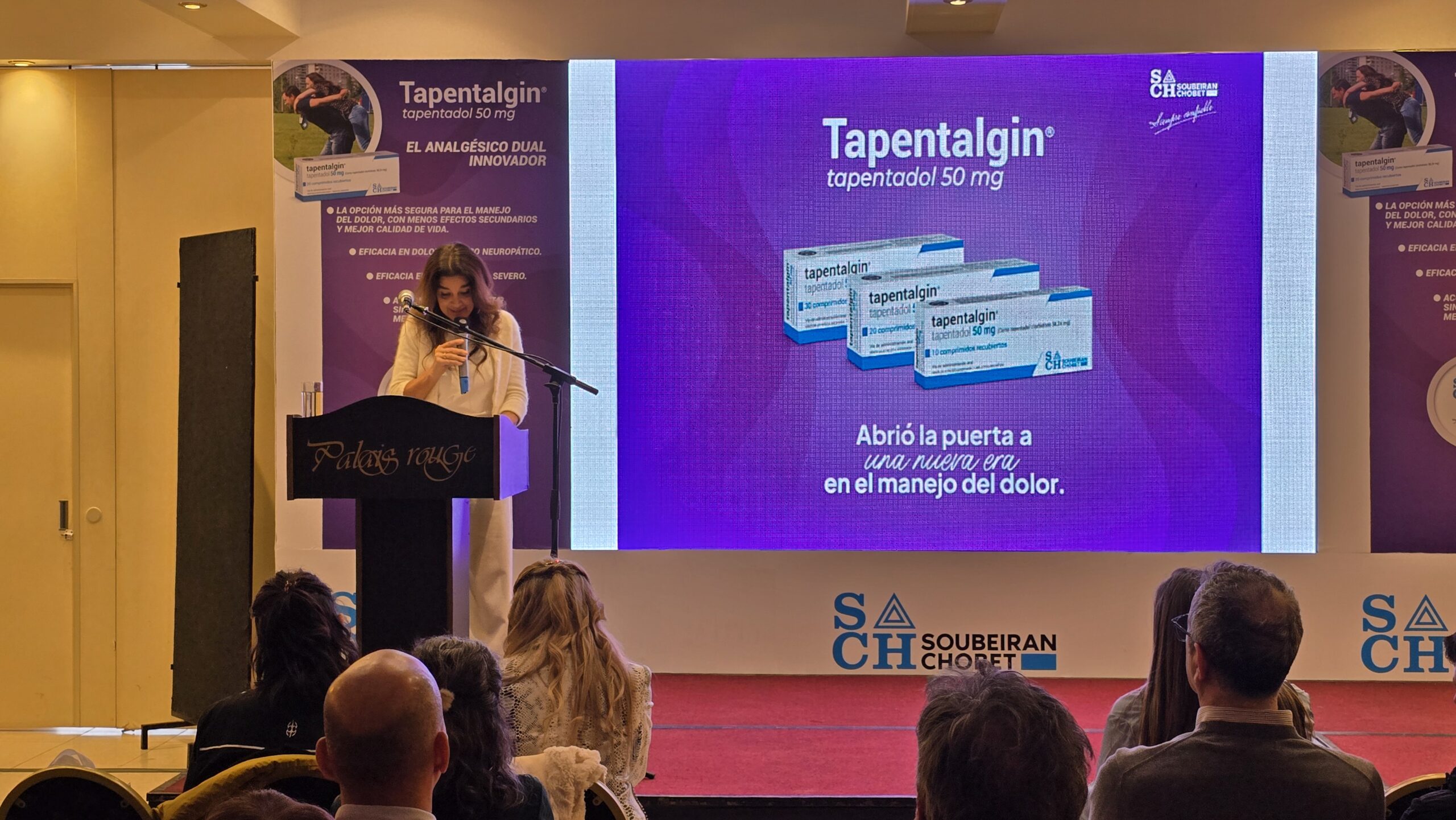 Verónica Varano condujo la presentación de Tapentaglin, un novedoso analgésico 4